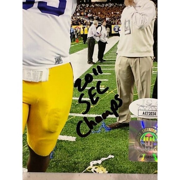 Bennie Logan signed 2011 SEC Champs Autographed LSU Tigers 8x10 Photo JSA - Picture 3 of 4